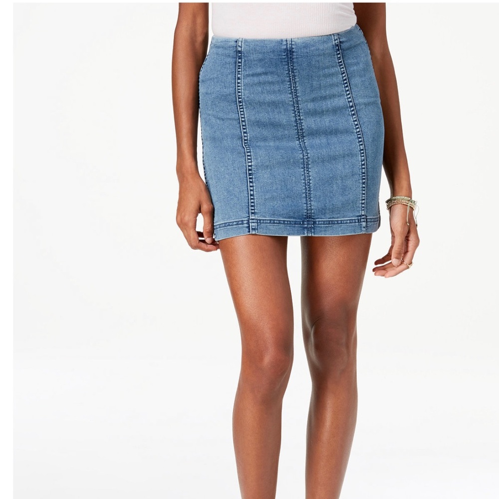 Free people mini denim skirt